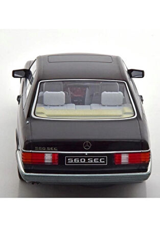 KKSCALE 1:18 Mercedes-Benz 560 SEC – C126 1985 Siyah - Limited Edition 1000 pcs-  Model Araba