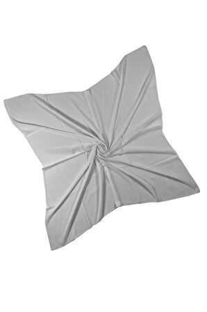 Mısırlı Eşarpları Düz Renk Krep Eşarp Beyaz Renk 110x110 Cm