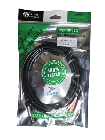 3.5 mm Stereo to 2x 6.35 mm Çivi Jak Profesyonel Amfi Mikser Telefon Ses Kablosu 1.8 Metre