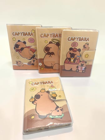 Capybara A7 Not Defteri , Çıt Çıtlı Cep Defteri - Kaykaylı Capybara