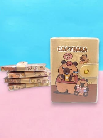 Capybara A7 Not Defteri , Çıt Çıtlı Cep Defteri - Kitap Okuyan Capybara