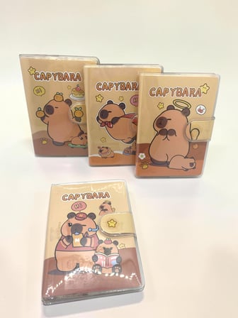 Capybara A7 Not Defteri , Çıt Çıtlı Cep Defteri - Kitap Okuyan Capybara