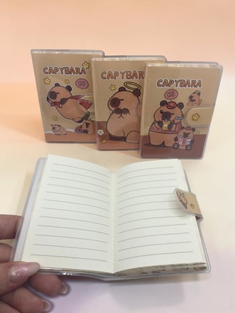 Capybara A7 Not Defteri , Çıt Çıtlı Cep Defteri - Melek Capybara