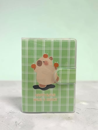Happy & Fun Capybara A7 Not Defteri , Çıt Çıtlı Cep Defteri - Yeşil