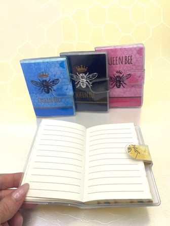 Queen Bee A7 Not Defteri , Çıt Çıtlı Cep Defteri - Sarı
