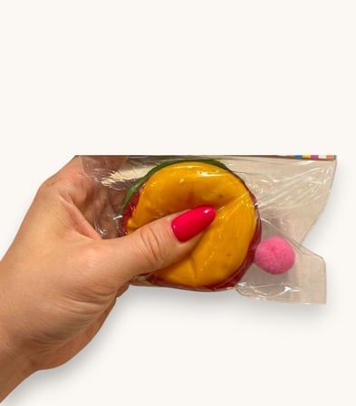 Moj moj Taba Squish Hamburger Sukuşi Yumuşak Stres Atıcı Oyuncak - 1 Adet