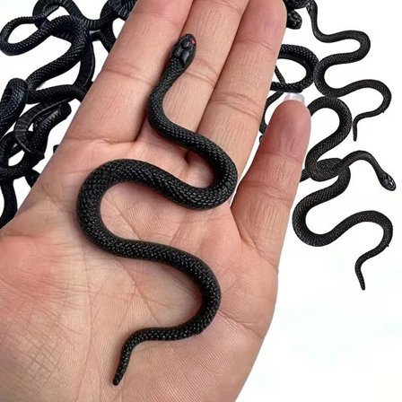 Şaka Yılanı Elastik Yapışkan Yılan Oyuncak şlap - 1 Adet