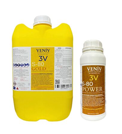 3v S-80 Gold 20 Lt Yüksek Kükürt Içerikli + 3v S-80 Power Sıvı Kükürt 1 Lt