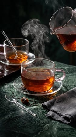 18 Parça Borosilikat Cam Nescafe ve Çay Takımı – 6 Kişilik Bardak, Tabak ve Kaşık Seti | MT-38