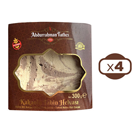 Abdurrahman Tatlıcı Kakaolu Tahin Helva 300 gr x 4 Adet