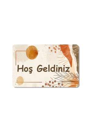Dijital Baskılı hoş geldiniz yazılır Desenli Dekoratif Dış Kapı Önü ve Iç Mekan Paspası yıkanabilir