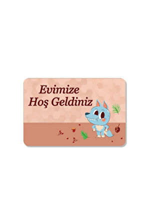 hoş geldiniz yazılır Dekoratif Dış Kapı Önü ve Iç Mekan Paspası yıkanabilir