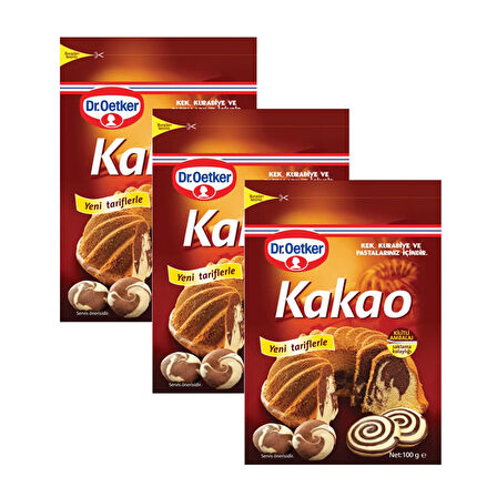 Dr. Oetker Kakao 100 Gr x 3 Adet
