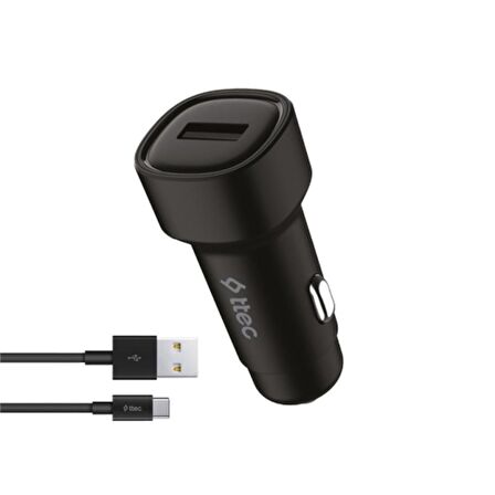 Ttec Şarj Akım Korumalı 12W USB Girişli İphone Kablolu Araç Şarjı İphone 11 12 13 14 Pro Max Uyumlu