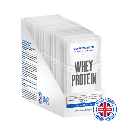   Whey Protein 30 Gr Tek Kullanımlık 20 Adet - BİSKÜVİ