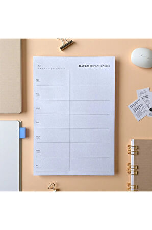 Tarihsiz Masaüstü Planlayıcı Set, 10 Çeşit, Kullan-at Planner - Haftalık Planlayıcı