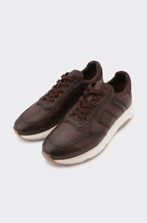 Hakiki Deri Bağcıklı Erkek Sneaker