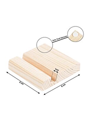 Perlotus Ahşap Telefon Tutucu Masa Üzeri Stand 2 Adet