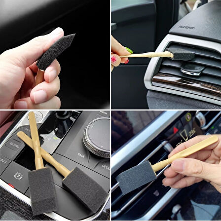 ct stones 5'li Araba Havalandırma Temizleme Fırçaları Klima Çıkışları,Toz Alma&Otomobil İçi Detaylı Mini Temizlik Aparatları