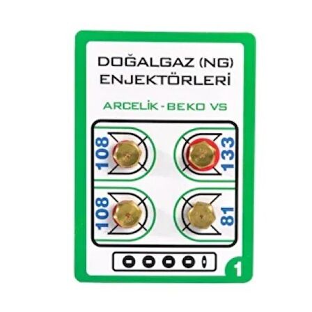 50 ADET Doğalgaz Enjektör Ocak Takımı (ARCELİK )BEKO 7 MM