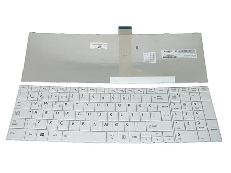 Toshiba Satellite C850, C855, L850, L855 Notebook Klavyesi (Beyaz TR) V2 / KL0121WXT
