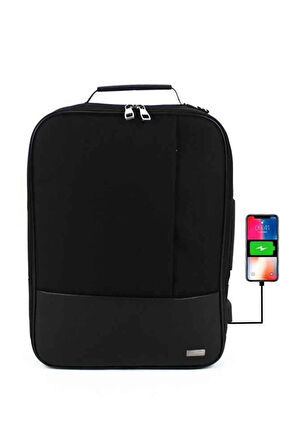 Case Club 1408 Usb Aparatlı 17.3' inç Laptop Sırt Çantası Su Geçirmez Mat Destekli Omuz Askılı