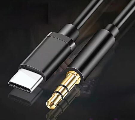 QASUL Samsung Xiaomi Uyumlu Aux Kablosu Type-C To Jack Çevirici Dönüştürücü Kablo