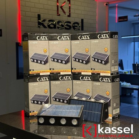 KASSEL AYDINLATMA CATA 20W KOS SOLAR LED APLİK (DIŞ MEKAN) GÜNIŞIĞI CT-8010G BAHÇE CEPHE AYDINLATMASI