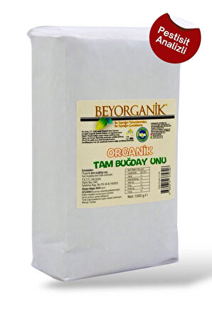 ORGANİK Tam Buğday Unu 1kg (PESTİSİT ve AFLATOKSİN ANALİZLİ)