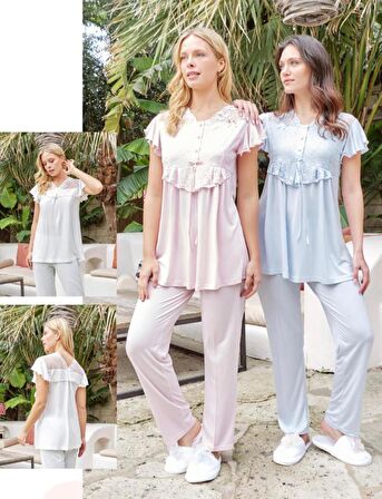 Bone Club 5624 Pudra Hamile Lohusa Pijama Tk