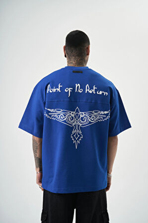 Erkek Return Nakışlı Oversize T-Shirt Saks