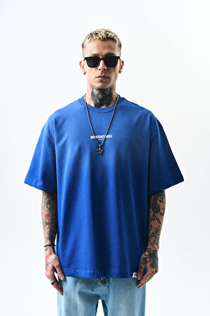 Erkek Unfuckwithable Baskılı Oversize T-Shirt Saks