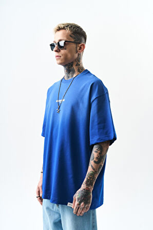 Erkek Unfuckwithable Baskılı Oversize T-Shirt Saks