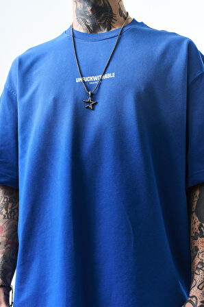 Erkek Unfuckwithable Baskılı Oversize T-Shirt Saks