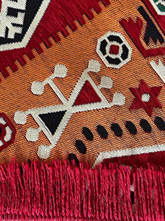 Şark Köşesi Kilim Halı Balkon ve Salon İçin Dekoratif Yıkanabilir Oturma Oda Halısı