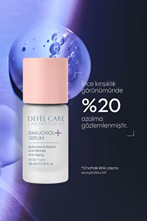 Bakuchiol Serum Doğal Retinol Etkili Kırışıklık ve İnce Çizgi Karşıtı Serum (30 ml)