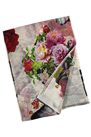 Mısırlı Eşarpları Desenli Yün Şal 75x190