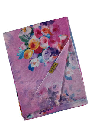 Mısırlı Eşarpları Desenli Yün Şal 75x190