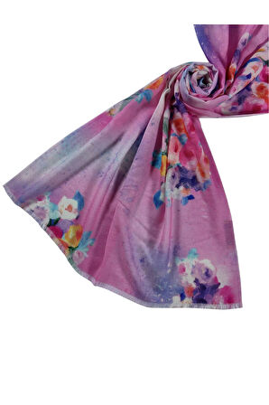 Mısırlı Eşarpları Desenli Yün Şal 75x190