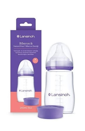 Lansinoh Natural Wave Biberon ve Biberon Emziği 160 ml