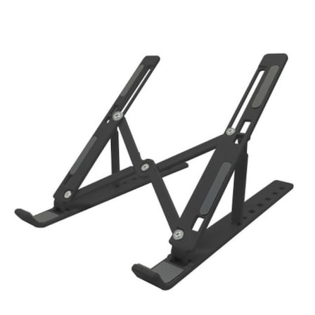 İsmiyle Al Ayarlanabilir Siyah Plastik Notebook Standı 7 Kademe Ergonomik Tasarım