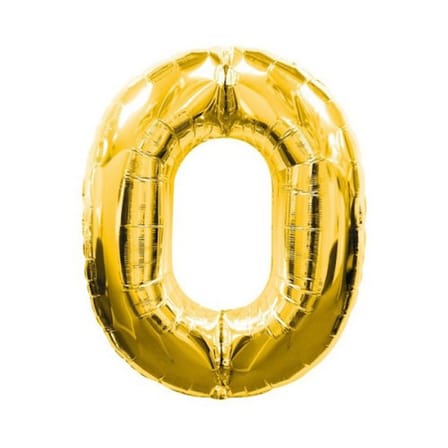 Altın Sarısı Folyo Rakam Balon 0