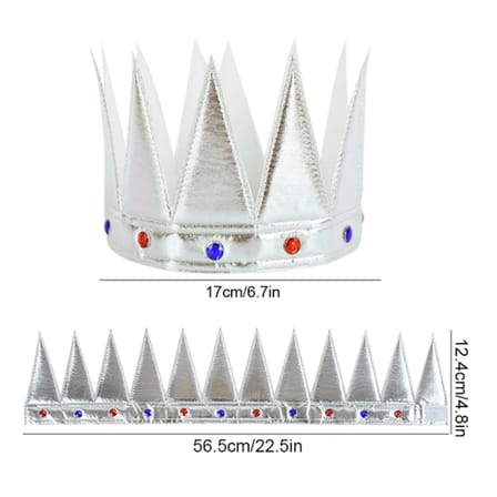 Yumuşak Gümüş Kral Tacı 55 cm alithestereo