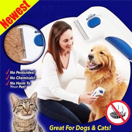 Flea Doctor Kedi ve Köpekler için Pilli Pire Tarağı alithestereo