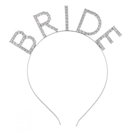 Bekarlığa Veda Kristal Taşlı Gümüş Bride Tacı