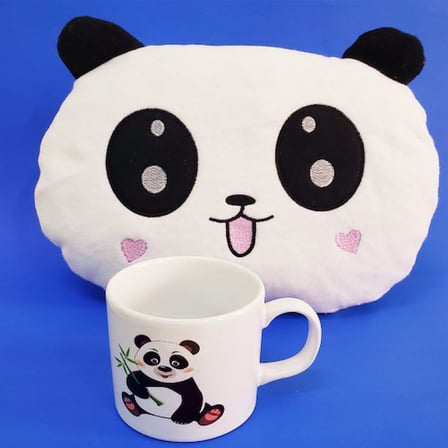 Trendexa Hediyelik Ürün Panda Yastık Kupa Seti Çok Renkli