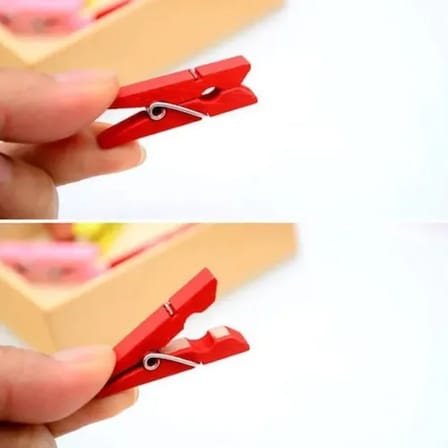 100lü Renkli Ahşap Mandal Seti 2.5 cm
