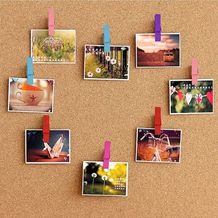 50'li Renkli Ahşap Mandal Seti (3.5 cm)
