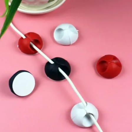 Yapışkanlı Kablo Sabitleyici Düzenleyici 6'lı Renkli Paket