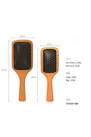 Çelik İğne Uçlu Bambu Tarak 21cm 12'li Paket